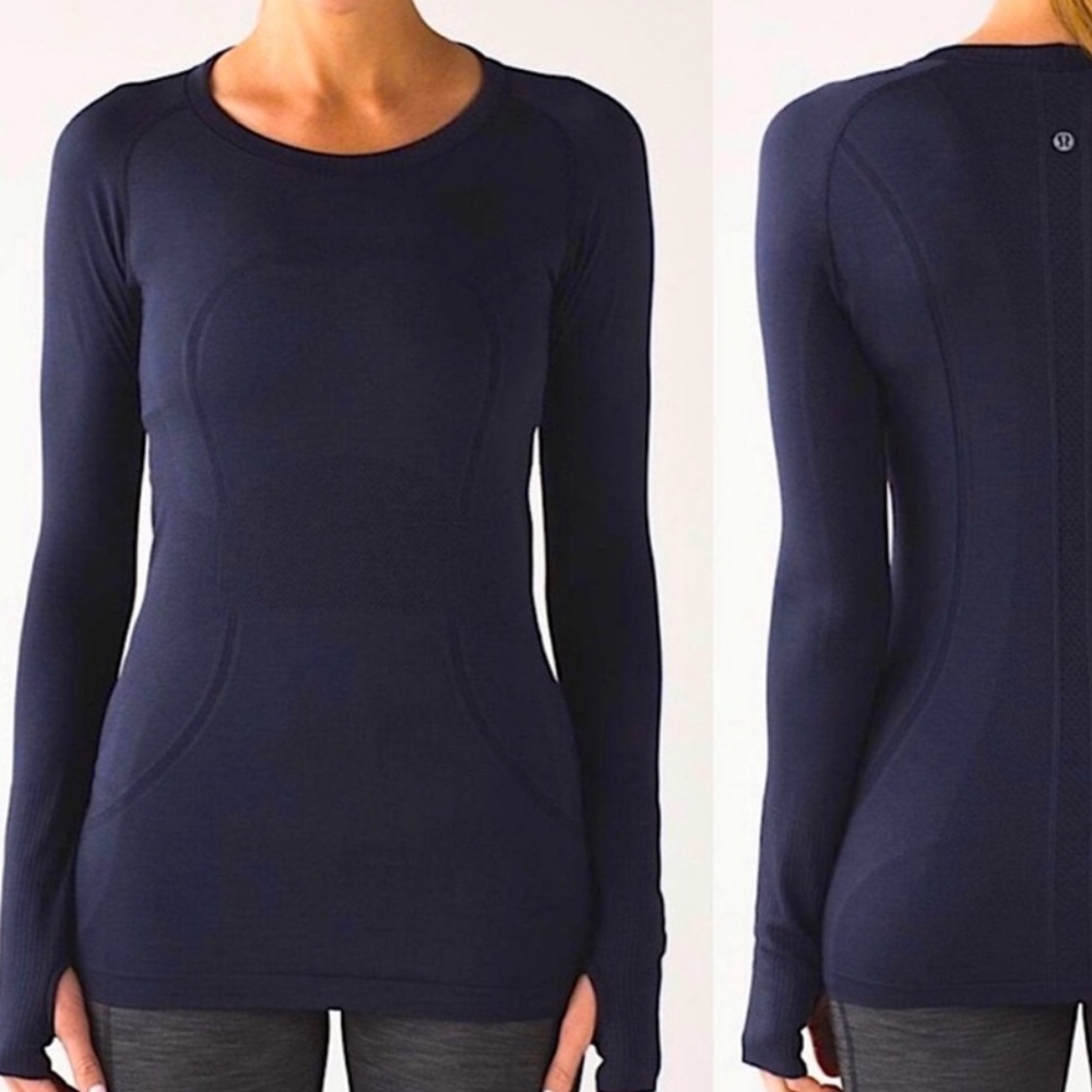 navy blue lululemon swiftly tech tight fit 2.0